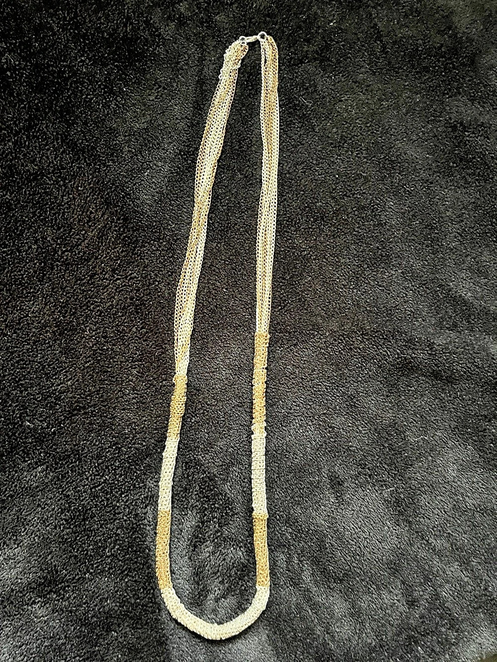 Two-Tone Woven Chain Necklace